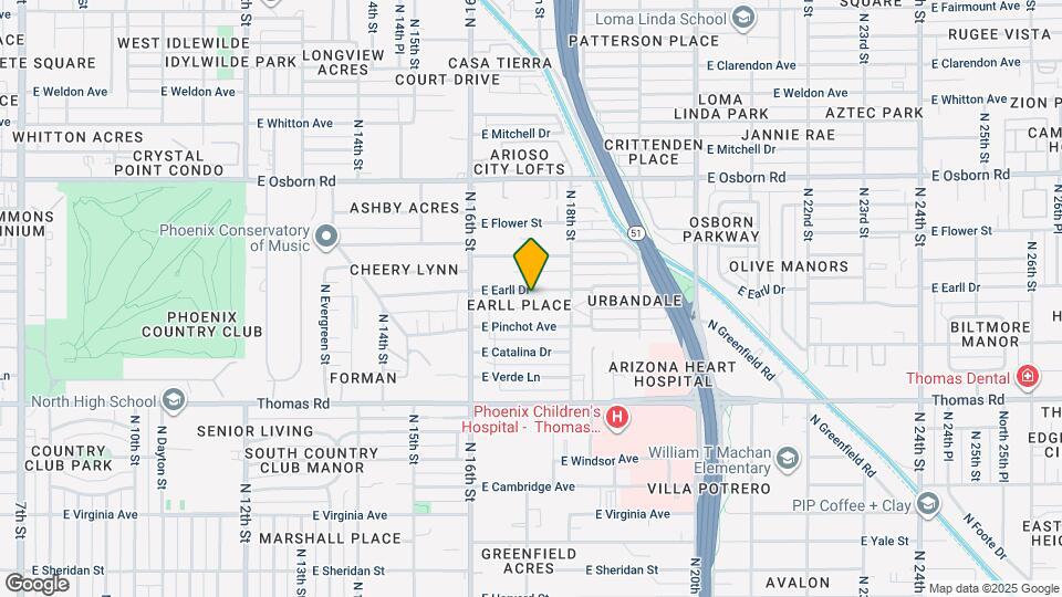 1711 E Earll Dr Map and Location Details