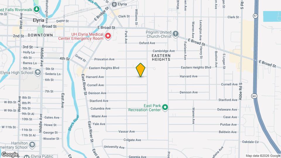 345 Harvard Ave, Unit Eastern Heights - Elyria, OH Mapa y Detalles de la Ubicación