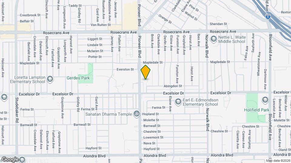 14742 Pioneer Blvd Map and Location Details