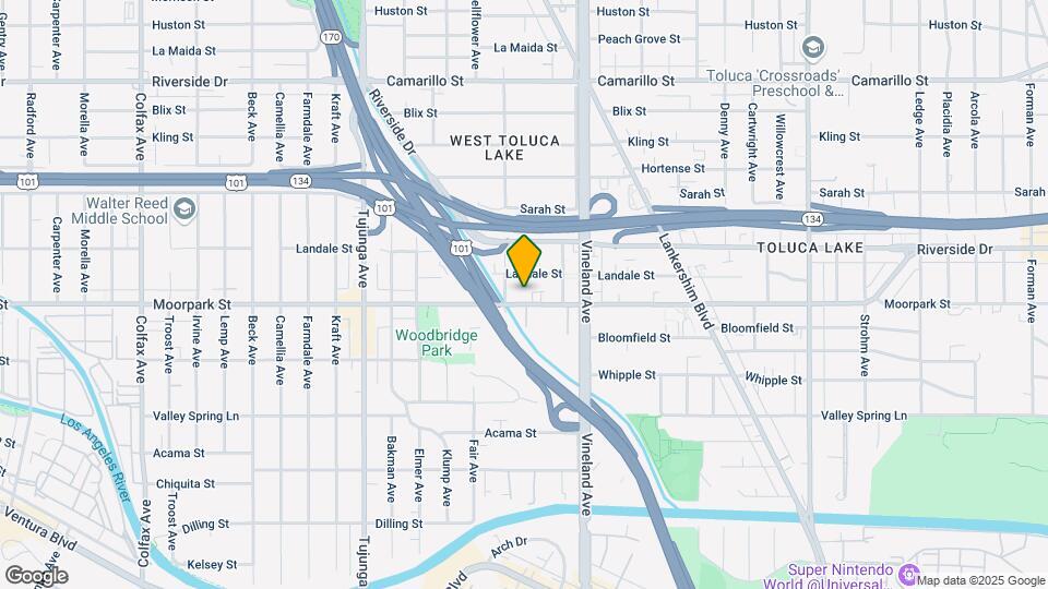 11113 Moorpark St Mapa y Detalles de la Ubicación