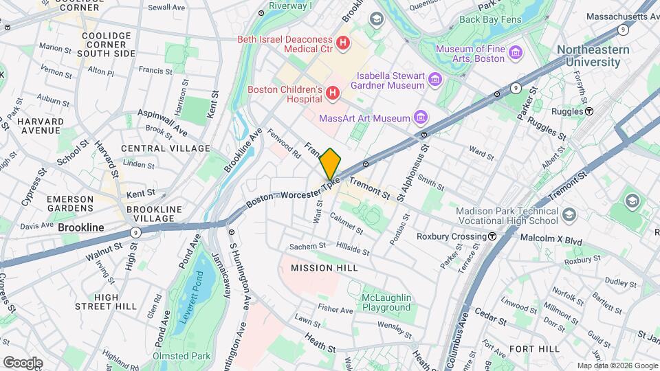 750 Huntington Ave, Unit 2 Map and Location Details