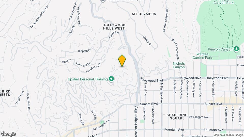 1815 N Crescent Heights Blvd Map and Location Details