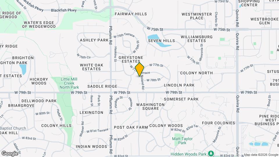 7800 Noland Rd Map and Location Details
