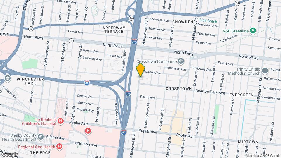 406-408 N Bellevue Blvd Map and Location Details