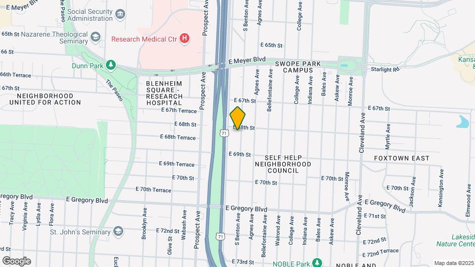 6810 S Benton Ave Map and Location Details