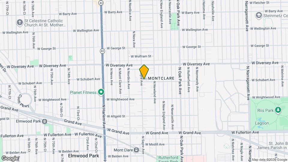 2705 N Sayre Ave Map and Location Details