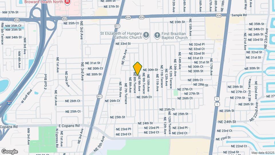 2911 NE 9th Ave Map and Location Details