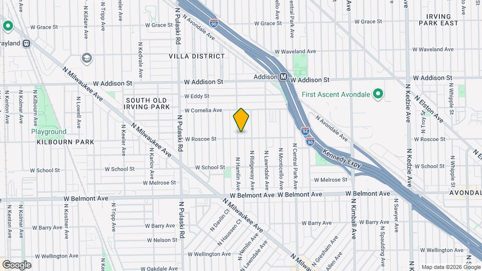 3403-3405 N Hamlin Ave Map and Location Details