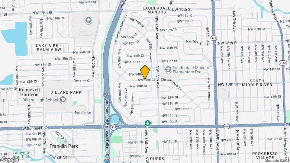 1600 NW 13th Ct Map and Location Details