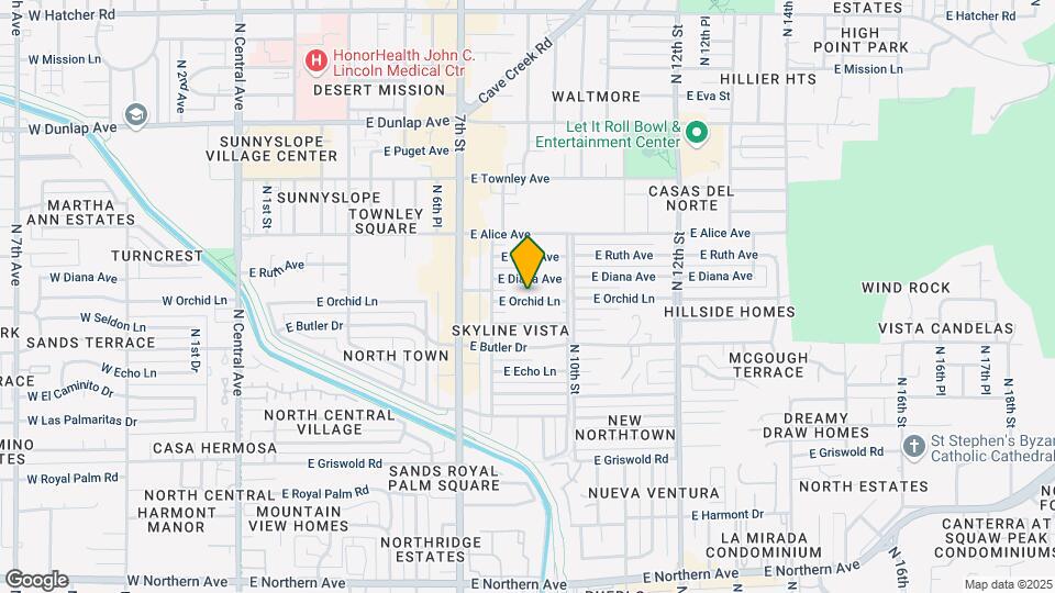 830 E Orchid Ln Map and Location Details