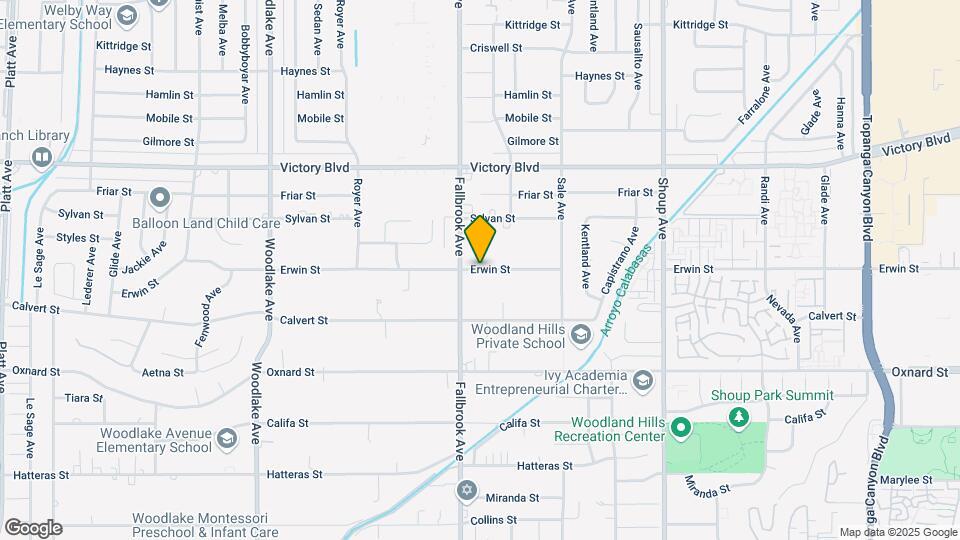 22747 Erwin St Map and Location Details