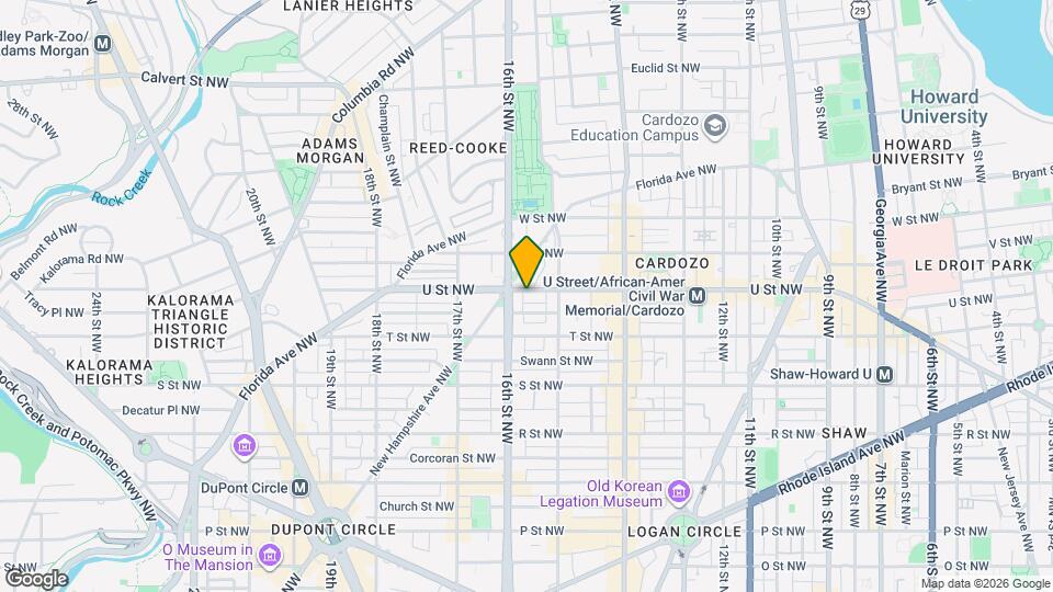 1530 U St NW Map and Location Details