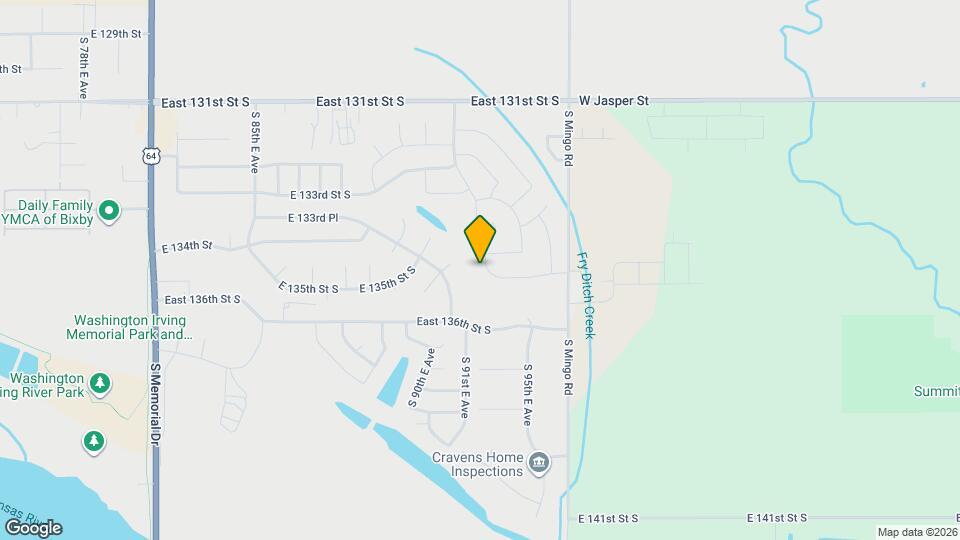 13512 S 93rd E Ave Map and Location Details