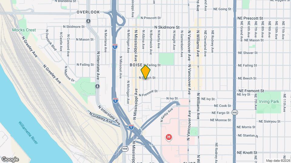 3624 N Albina Ave Map and Location Details