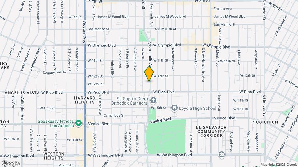 1227 Normandie Ave Map and Location Details