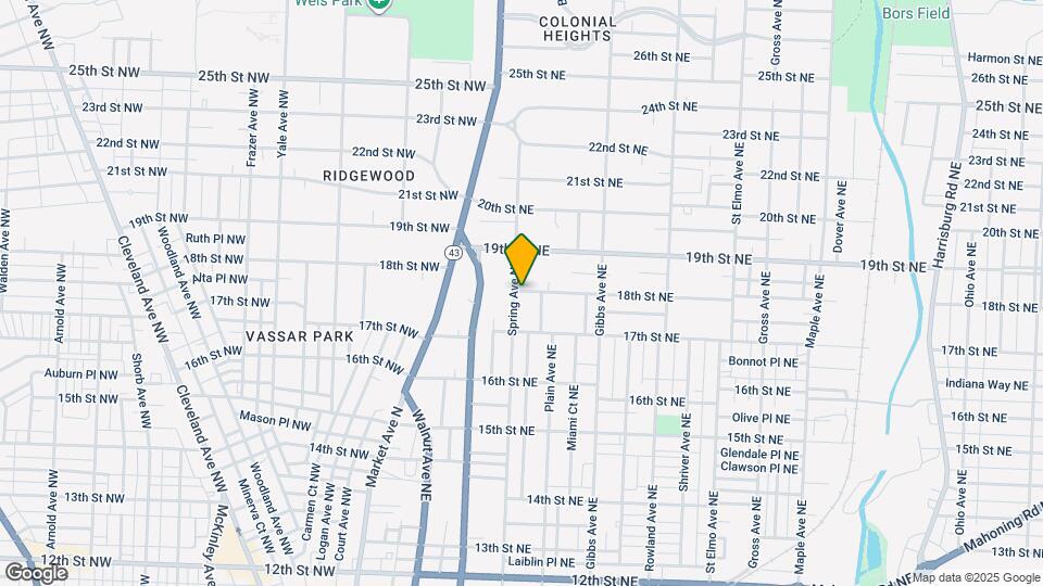 1736 Spring Ave NE Map and Location Details