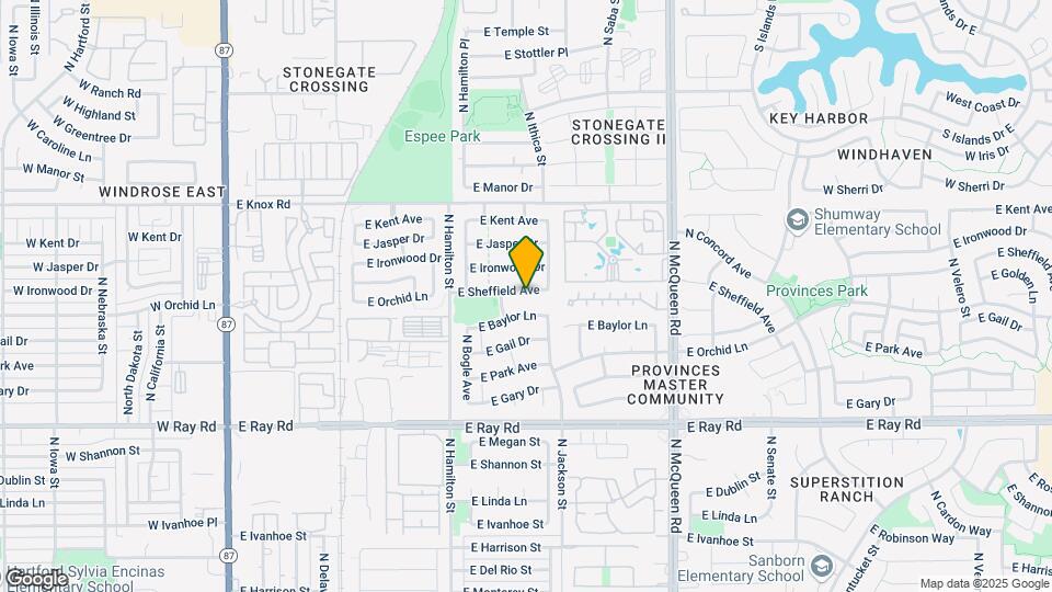 725 E Sheffield Ave Map and Location Details