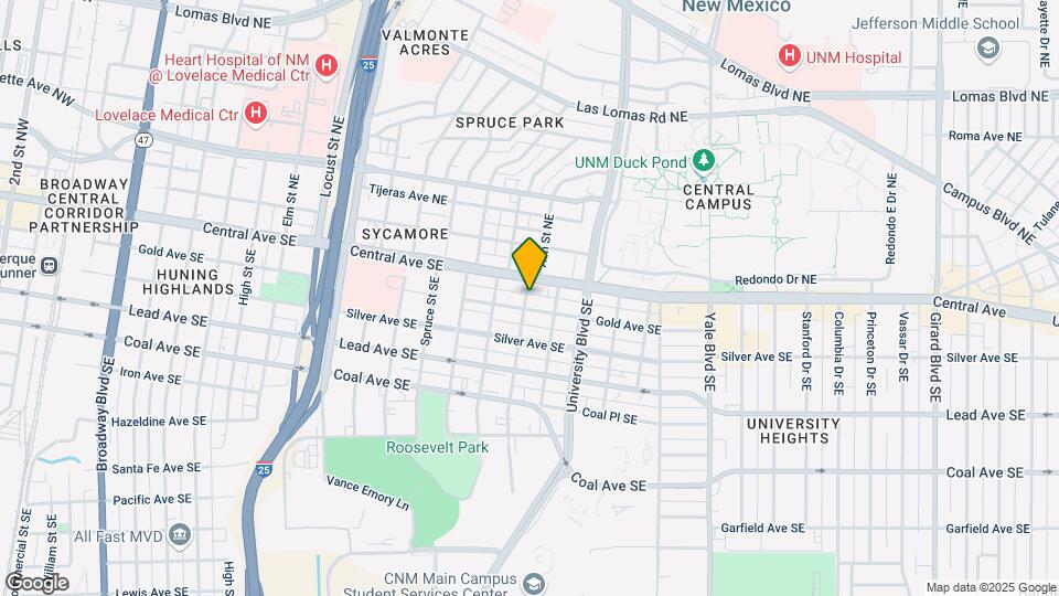 1601 Gold Ave SE Map and Location Details