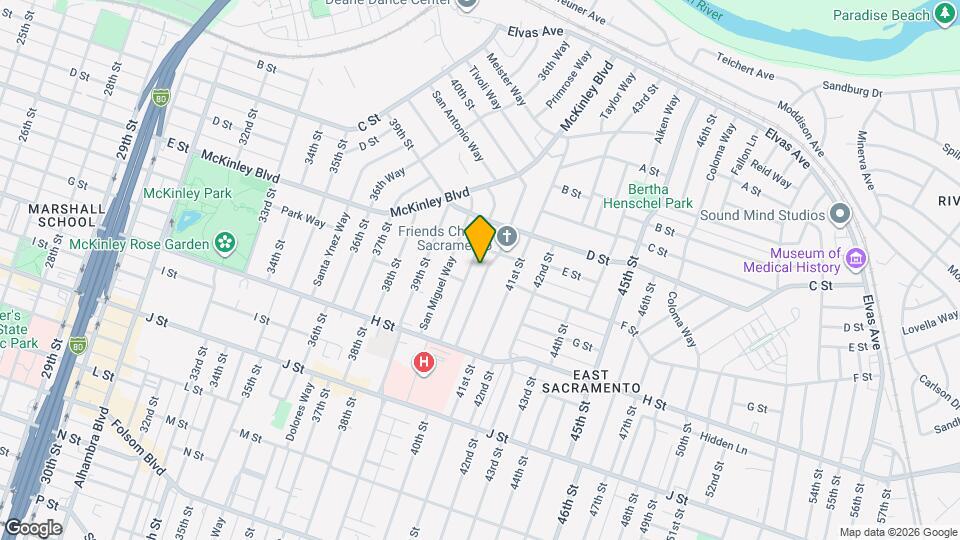 532 40th St Map and Location Details