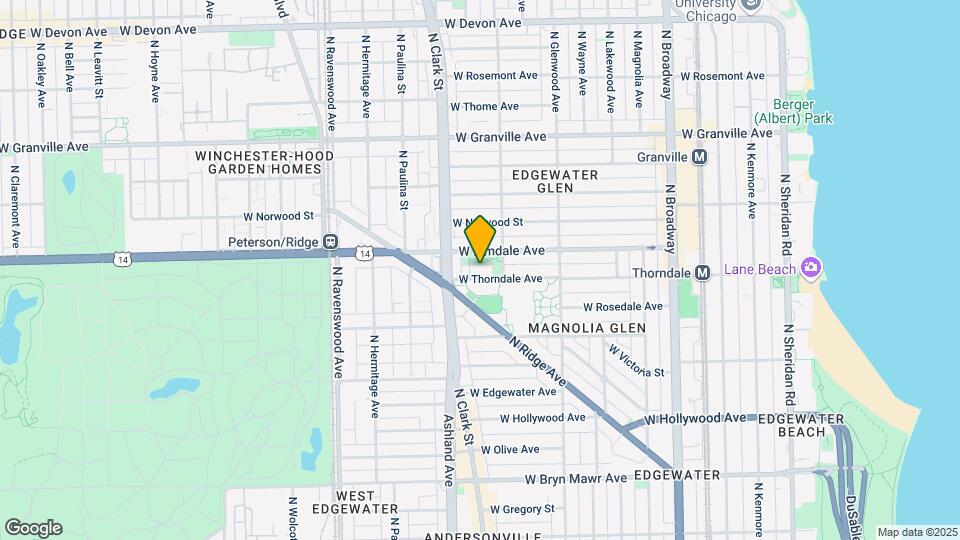 1522 W Thorndale Ave Map and Location Details