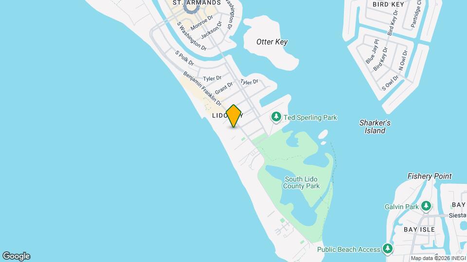 Rosewood Residences Lido Key Mapa y Detalles de la Ubicación