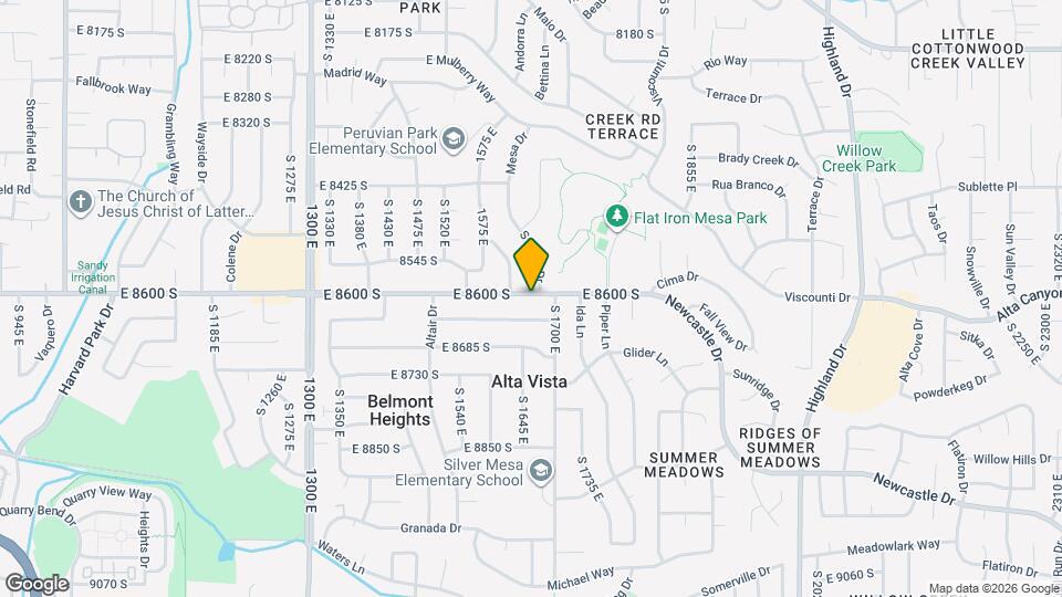 1660 E 8600 S Map and Location Details