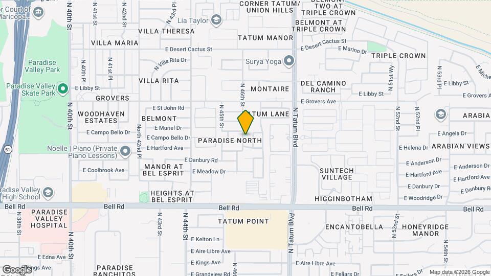 17435 N 46th St Map and Location Details