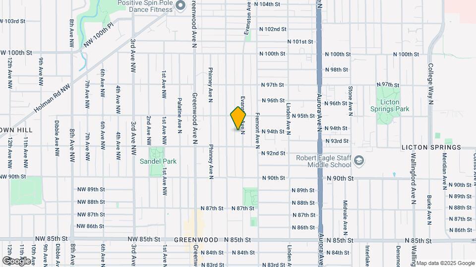 9227 Evanston Ave N Map and Location Details