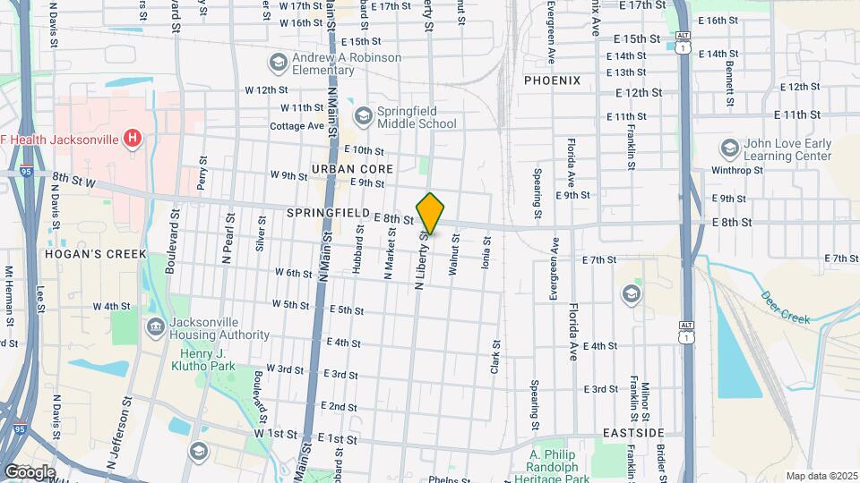 1721 N Liberty St Map and Location Details