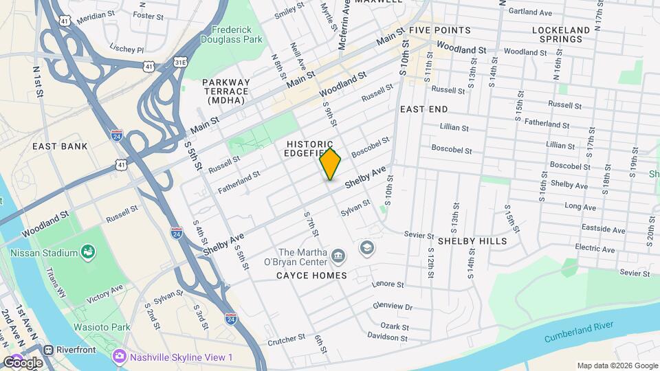 801 Shelby Ave Map and Location Details