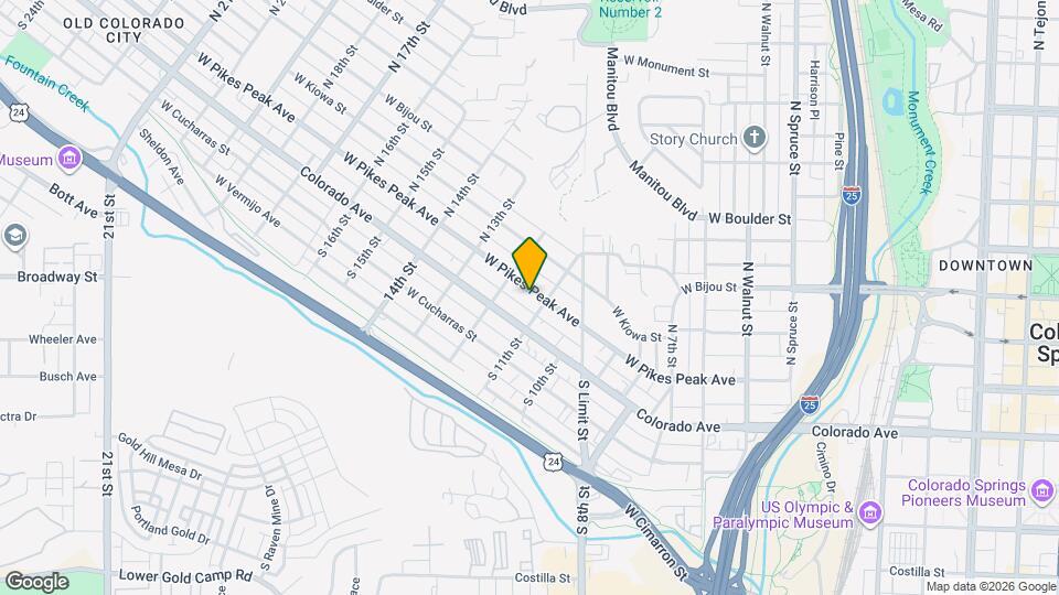 1111 W Pikes Peak Ave Map and Location Details