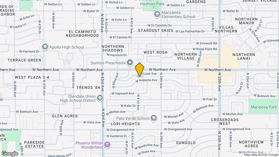 4028 W Augusta Ave Map and Location Details