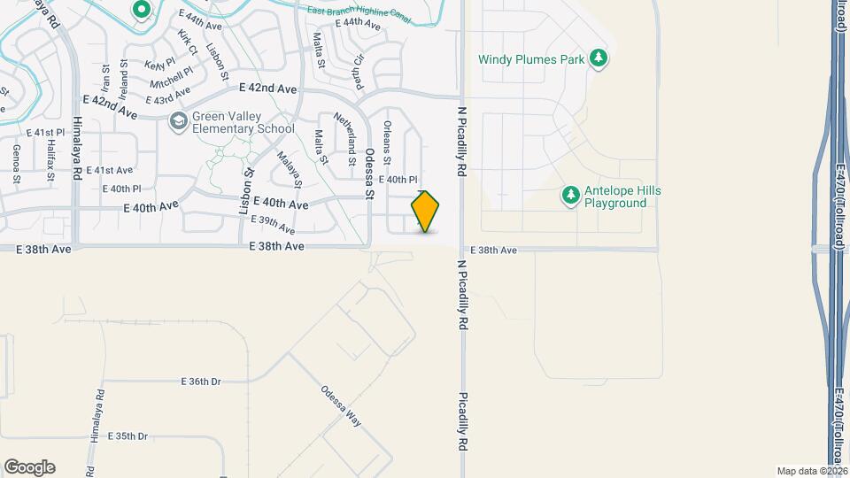 21610 E 38th Pl Mapa y Detalles de la Ubicación