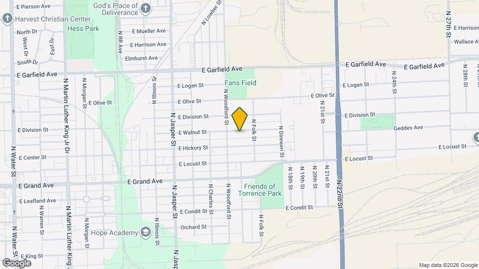 1553 E Walnut St Map and Location Details