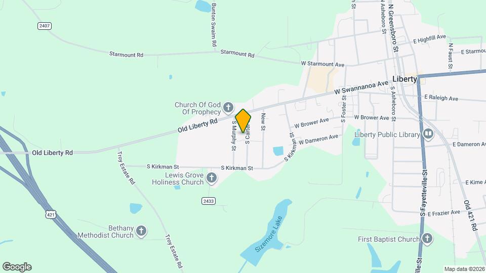 210 S Carter St Map and Location Details