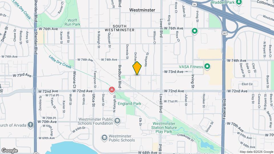 7299 Newton St Map and Location Details