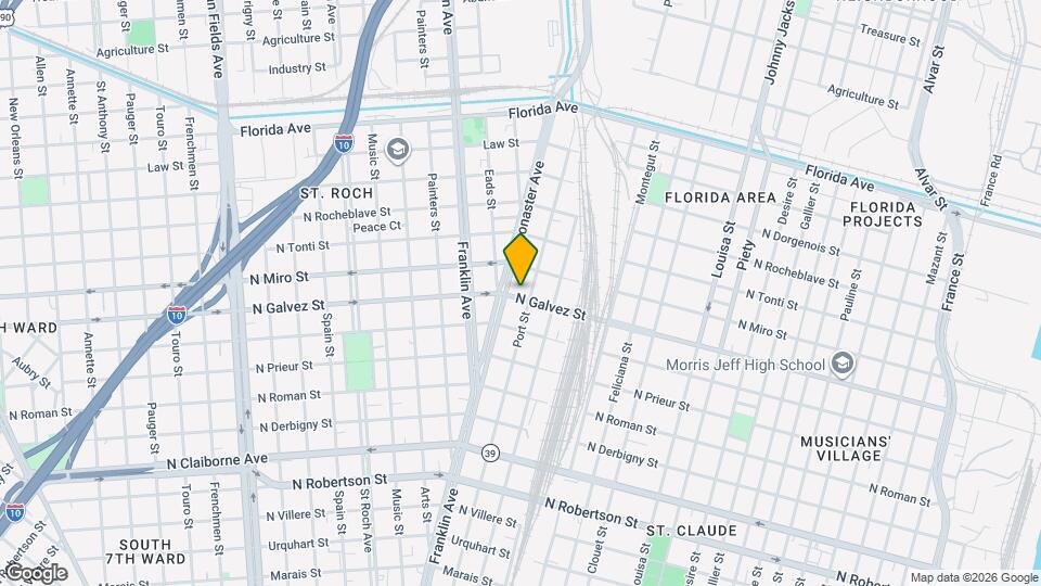 2639 N Galvez St Map and Location Details