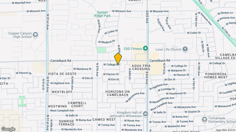 8511 W College Dr Map and Location Details