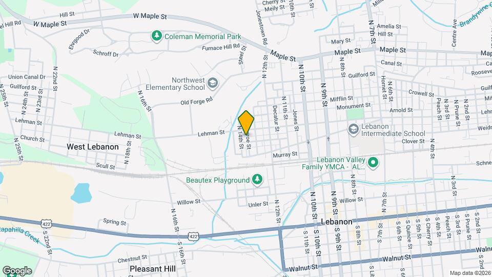 1327 Brandywine Street Map and Location Details