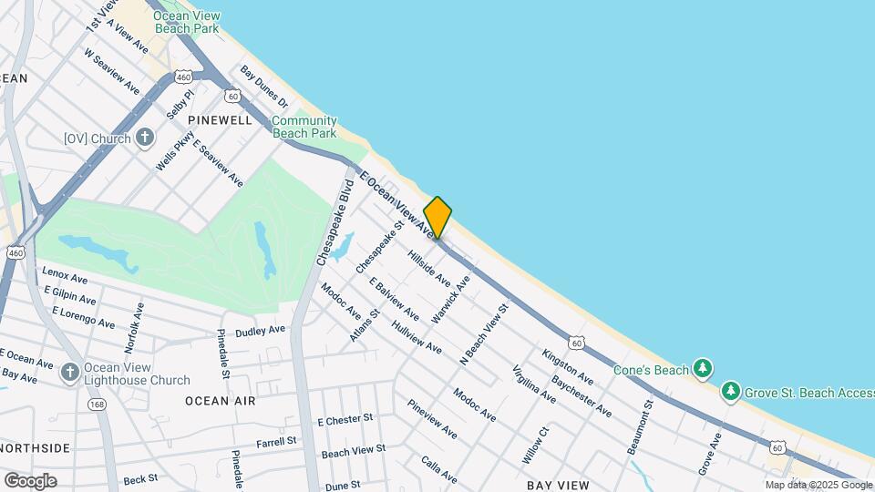 1107 E Ocean View Ave Map and Location Details
