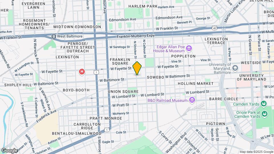 1436 W Baltimore St Map and Location Details