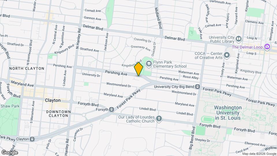 7256 Pershing Ave Mapa y Detalles de la Ubicación