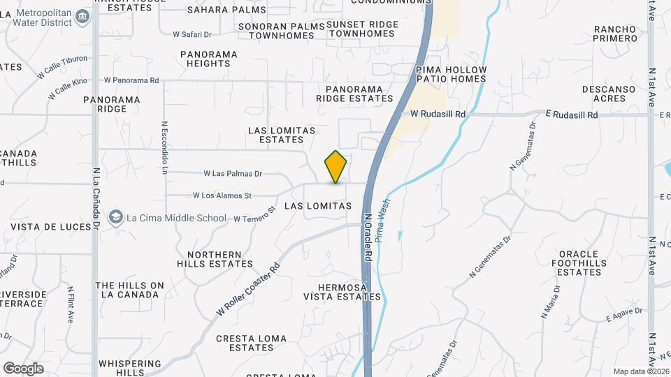 629 W Las Lomitas Rd Map and Location Details
