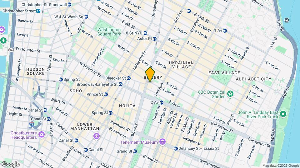 NYU Second Street Residence Map and Location Details