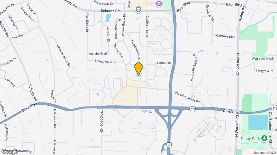 10445 Briarbend Dr, Unit Unit 1 Map and Location Details