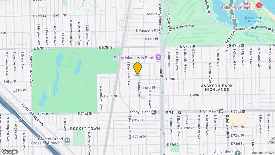 6850 S Dante Ave Map and Location Details