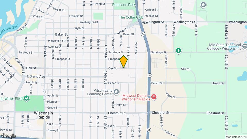 1820 Oak St Map and Location Details
