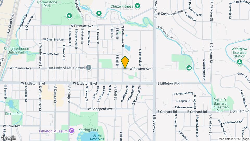398 West Powers Avenue Apartments Map and Location Details