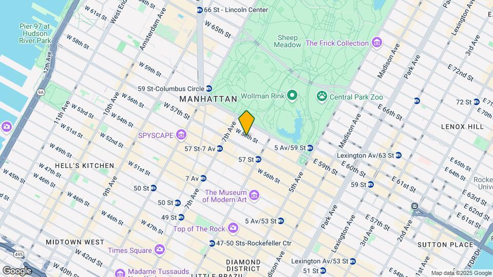 140 W 58th St Map and Location Details