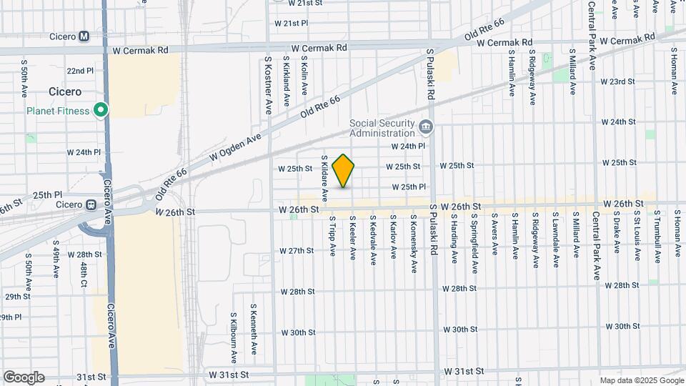 4211 W 25th Pl Map and Location Details